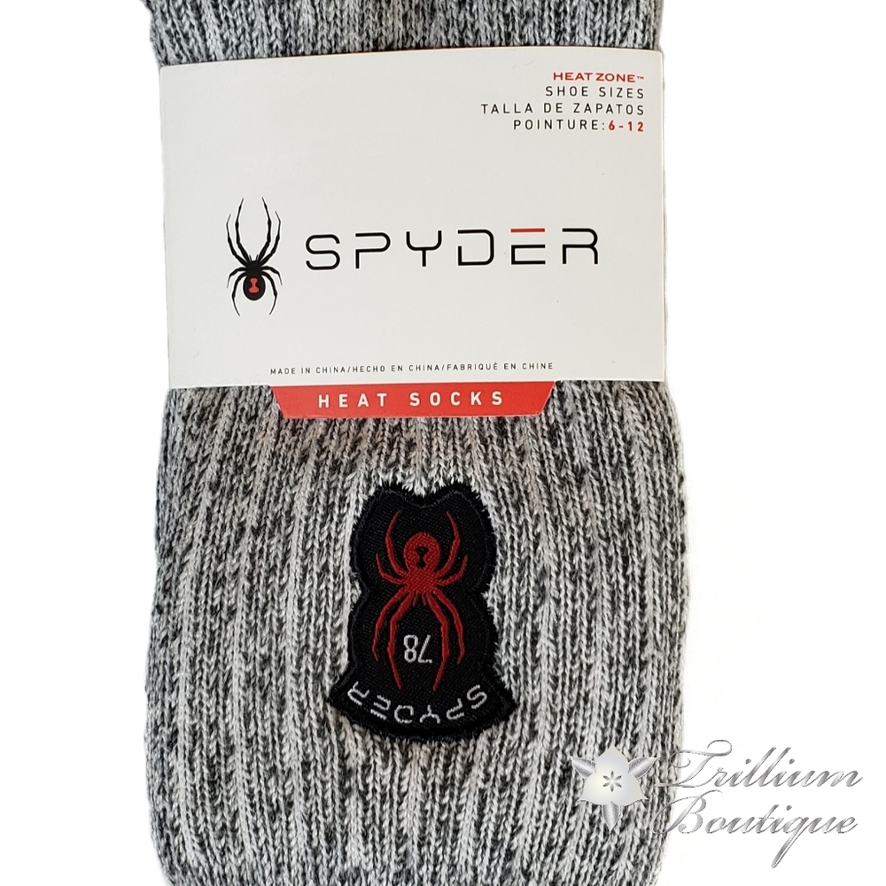 Spyder Heat Men's Socks Comfort Welt 1 Pair NWT - Picture 3 of 7